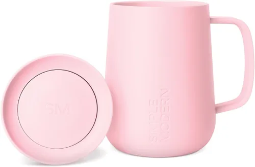 Vista 8 de Simple Modern - Taza Voyager Signature Vaso de viaje para café con tapa de 360° y asa Vaso de café helado con revestimiento de cerámica, acero