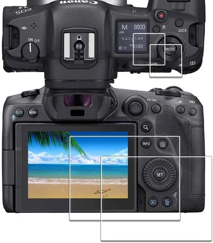 Vista 12 de iDaPro 2 protectores de pantalla para Canon EOS R1/EOSR1 + [2 piezas] Protector de pantalla de vidrio superior, vidrio templado, dureza 9H