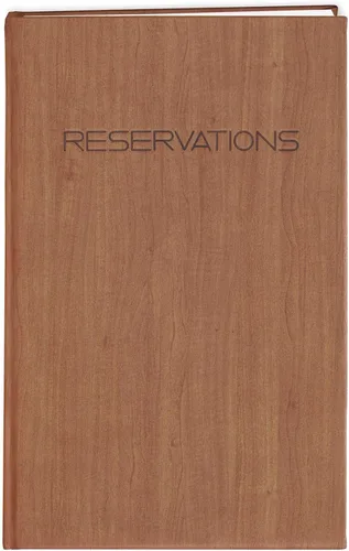 Vista 14 de BookFactory Libro de Reservas para Restaurantes, Wire-O, Negro, 120 Páginas