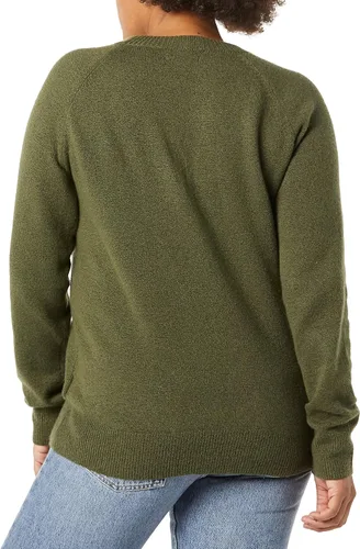Vista 4 de Tienda Essentials - Suéter de mangas largas, cuello redondo y de ajuste clásico para mujer, suave al tacto