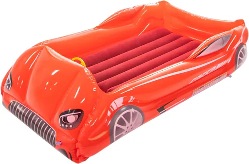 Vista 10 de Cama de aire para niños, colchón inflable para viaje de bebé con laterales, azul