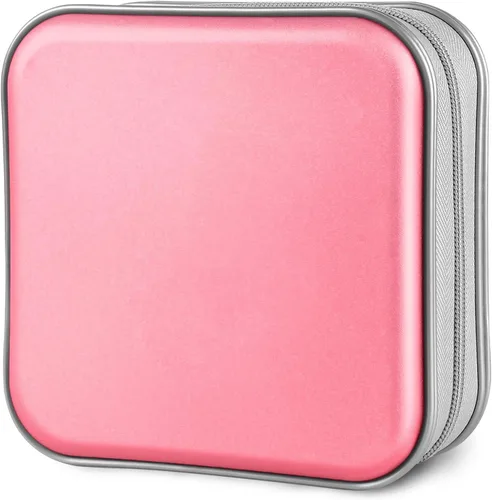 Vista 17 de Siveit Estuche para CD, Capacidad para 40 CD/DVD, Cartera Portadora de Estuches de Plástico Duro para Discos DVD, Carpeta de Almacenamiento
