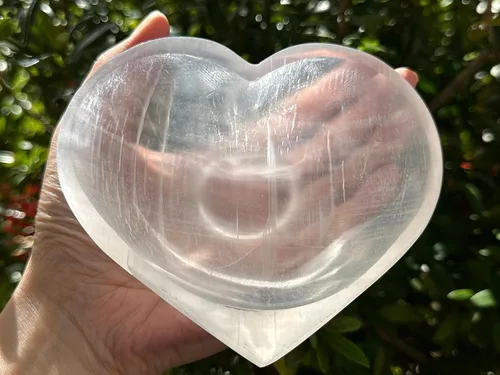 Vista 18 de GAF TREASURES Cuenco de selenita circular de 2.5 pulgadas, cristal de selenita tallado con piedras preciosas, cuenco de meditación, cuenco de reiki