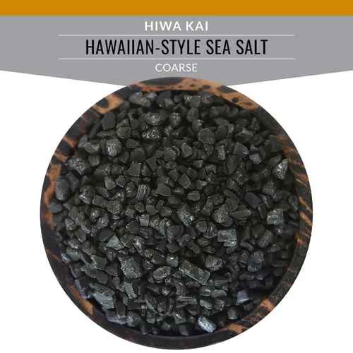 Vista 3 de SaltWorks Hiwa Kai - Tarro de molinillo artesanal negro estilo hawaiano, sal marina, 5.5 onzas
