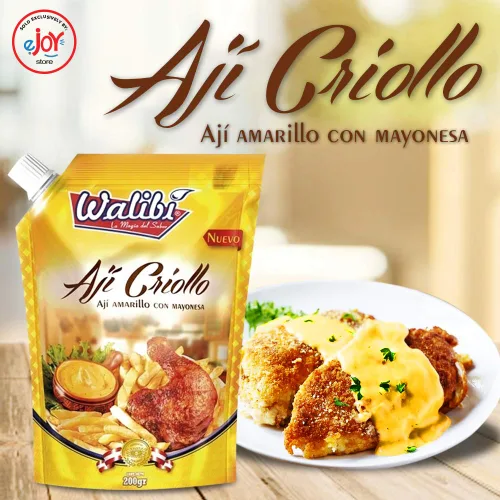 Vista 4 de Walibi eJoyStore Aji Criollo - Salsa Pimienta Peruana Amarilla Caliente 7.05 oz