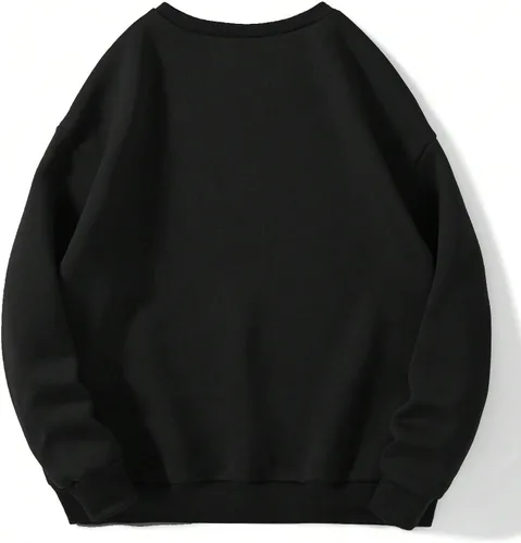 Vista 2 de Floerns Sudadera holgada de manga larga con cuello redondo y estampado de dibujos animados para mujer