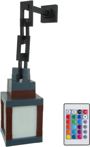 Vista 7 de Linterna Pixelada de Noche, Regalo de Navidad 2026, LED de 16 Colores, Linterna Colgante Cambiante de Minecraft - Luces de Noche Recargables