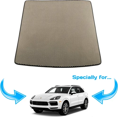 Vista 2 de Alfombrilla de maletero de carga personalizada para Porsche Cayenne Coupé 2018-2023 - Bandeja impermeable para maletero (beige)