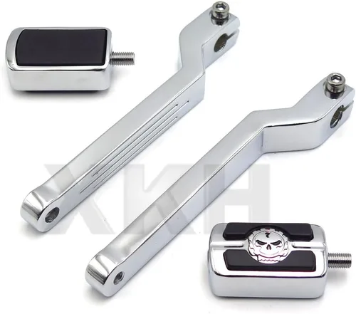 Vista 3 de XKH - Palanca de cambio de talón/dedo del pie con palanca de cambios con reposapiés de palanca de cambios compatibles con Harley Davidson