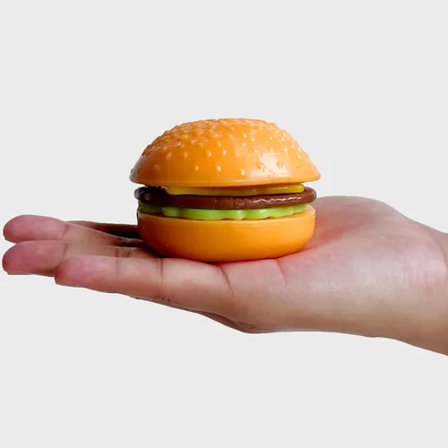Vista 3 de Hamburguesa Squishies Alivio del Estrés Suave Simulación Alimentos Desmontable Hamburguesa Squeeze Juguetes Lindo Regalo de Cumpleaños Juguete