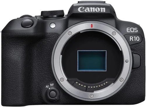 Vista 2 de Canon Cámara sin espejo EOS R10 (5331C002) + lente Canon EF de 1.969 in (0570C002) + adaptador de montaje Canon + tarjeta SD resistente Sony de 64