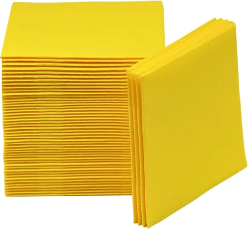 Vista 10 de Servilletas de cóctel, paquete de 100 servilletas desechables de lino de lujo como Airlaid, suaves y absorbentes, servilletas de cóctel para cocina