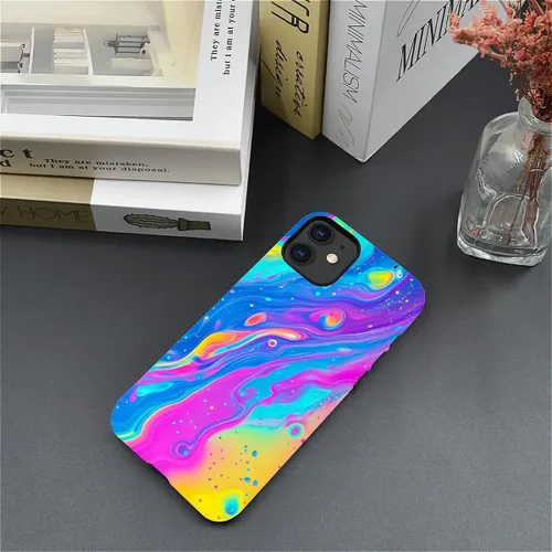 Vista 7 de DAIZAG Funda compatible con iPhone 11, hermoso color arena, patrón completo, carcasa rígida híbrida de plástico TPU + funda de protección