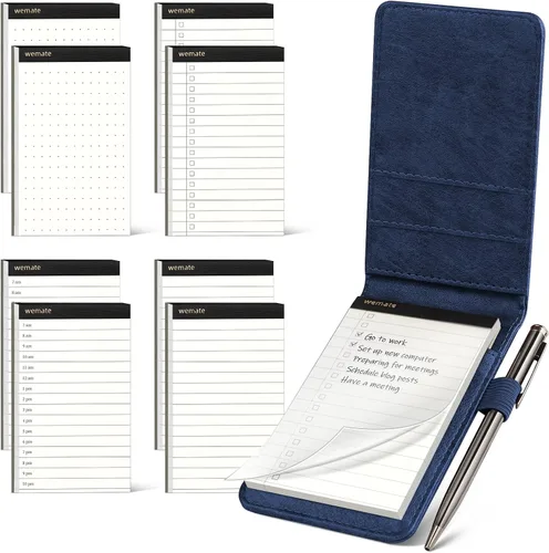 Vista 14 de WEMATE Juego de 10 Piezas de Soportes Pequeños para Bloc de Notas, Cuaderno de Bolsillo - Incluye Mini Soporte para Bloc de Notas de Bolsillo con 8