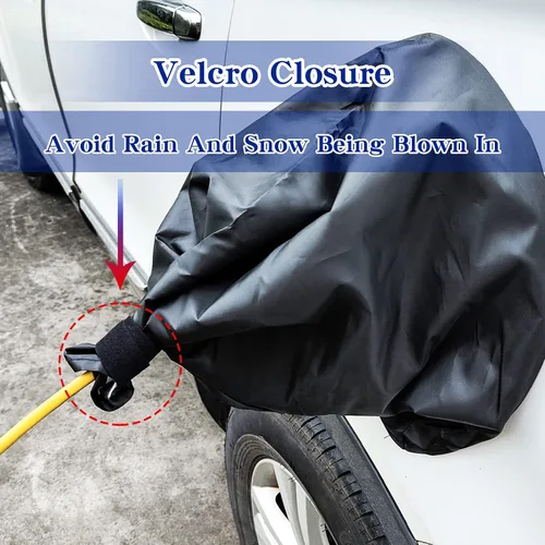 Vista 10 de Funda para puerto de cargador EV, cubierta para enchufe de cargador de auto eléctrico, impermeable al aire libre, protección contra nieve, lluvia