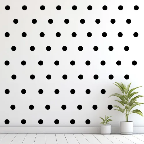 Vista 6 de Calcomanías de pared multicolor y mate, puntos de vinilo de 2 pulgadas, paquete de 100 calcomanías de pared para despegar y pegar (azul bebé)