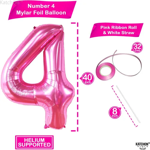 Vista 545 de KatchOn Globo negro del número 1 de 40 pulgadas, globo de feliz cumpleaños Large Mylar Number One Balloon for 1st Birthday Decorations, Foil