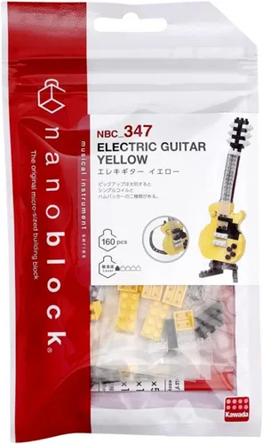 Vista 4 de nanoblock - Instrumentos - Guitarra Eléctrica Amarilla, Kit de Construcción Serie Colección