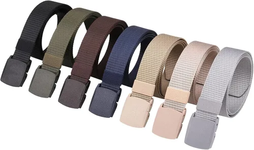 Vista 9 de Cinturón de nylon de la lona con la hebilla plástica del tirón cinturón táctico para los pantalones de carga