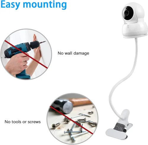 Vista 7 de Soporte de abrazadera flexible para cámara de bebé VTech VM923 y VM924 Video Baby Monitor