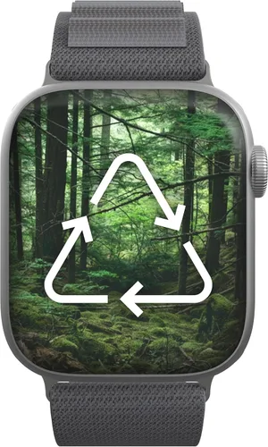 Vista 3 de ZAGG Gear4 - Correa elástica trenzada Solo Loop - SM - Verde bosque - Compatible con Apple Watch de 1.496 pulgadas, 1.575 pulgadas, 1.614 pulgadas