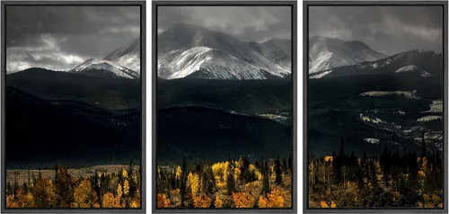 Vista 43 de wall26 Lienzo enmarcado para pared, juego de arte de noche estrellada sobre montañas, cielo nocturno tranquilo, naturaleza, desierto, fotografía