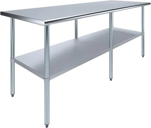 Vista 26 de Mesa de trabajo de acero inoxidable, mesa de metal