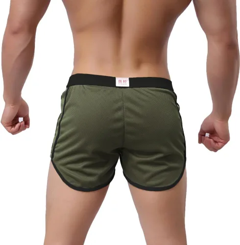 Vista 4 de Rexcyril Pantalones cortos para hombre, para correr, entrenamiento, fisicoculturismo, gimnasio, atléticos, deportivos, casuales, pantalones cortos