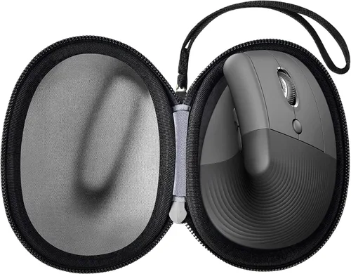 Vista 11 de ANKHOH Funda para ratón ergonómico vertical Logitech Lift, caja de almacenamiento para Logi Wireless Bluetooth inalámbrico vertical mouse - solo Azul