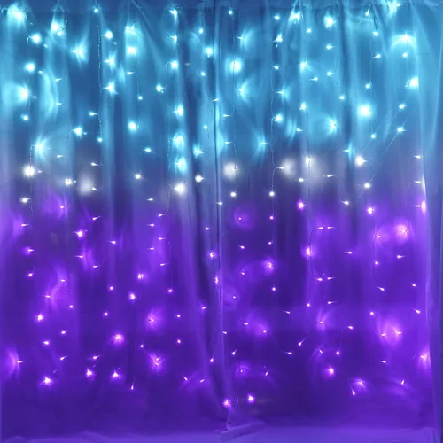 Vista 9 de CoziTech - Cadena de luces de hadas arcoíris con interruptor regulador táctil, luces de carámbano LED colgantes arcoíris para dormitorio de niñas