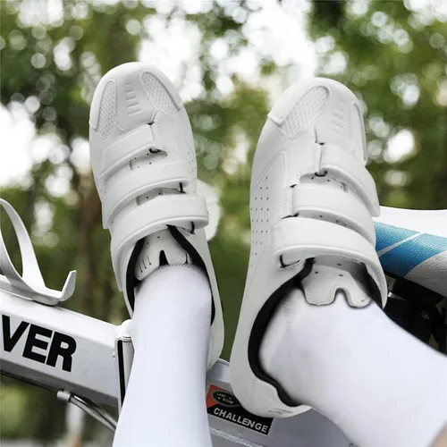 Vista 2 de Mens Peloton Cycling Shoes with Look Delta Cleat - Compatible with Peloton SPD Clips - Spin Indoor Road Racing Bike Shoes for Men Women