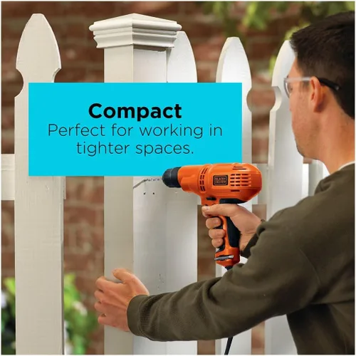 Vista 7 de Taladro Black & Decker DR260C 5.2-Amp, 3/8 pulgadas