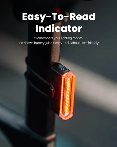 Vista 5 de Magicshine Luz trasera para bicicleta SEEMEE 50 V2.0 USB C recargable, 50 lúmenes, IPX6 impermeable, seguridad de ciclismo FTR