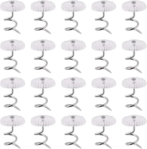 Vista 8 de Akstore 100 alfileres de falda de cama con cabezas transparentes para tapicería, fundas y faldas de cama, alfileres de falda de cama (100 unidades)