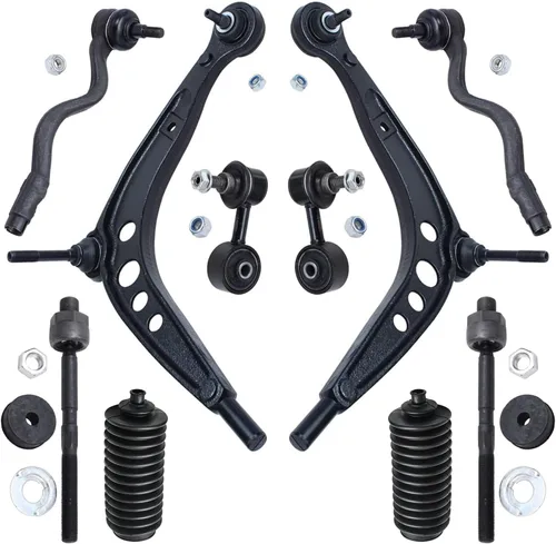 Vista 141 de Detroit Axle - Kit de suspensión delantera de 10 piezas para Chevrolet Trailblazer GMC Envoy 2004-2007 2005 2006 Soportes de brazo de control