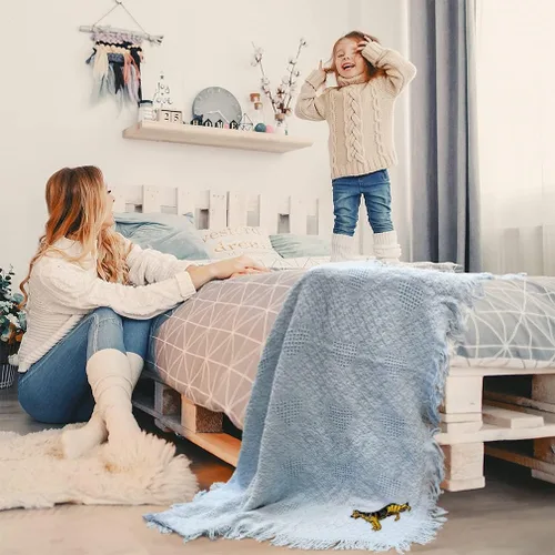 Vista 5 de Fastasticdeals Ropa de cama de bebé, mantas para niños y niñas, pastor alemán de algodón