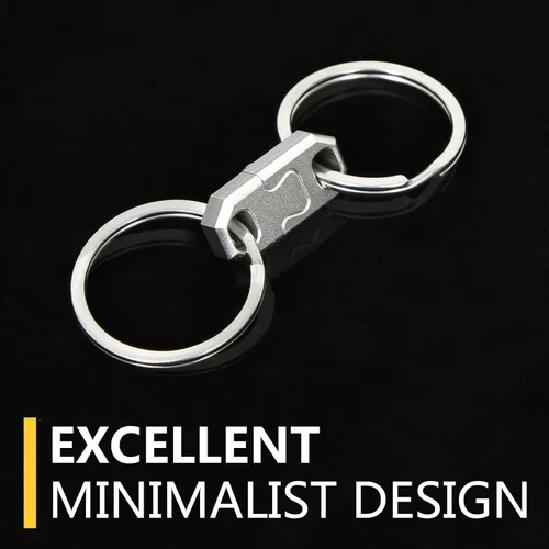 Vista 6 de Paquete de 2 llaveros magnéticos de liberación rápida de aluminio, desmontable y portátil, para bolsos, bolsos y cinturones, plateado y negro