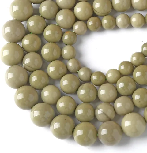 Vista 2 de Cuentas sueltas de jade de angelita verde de 4 mm, 86 piezas, piedra natural de aguacate para hacer joyas, pulsera DIY Jade Aguacate
