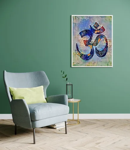 Vista 7 de AUM Wall Art, OM Home Decor, zen art, Yoga Decor Yoga art print, Spiritual Art Wall Decor, Meditation Yoga Decor,Yoga gifts