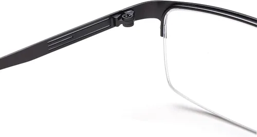 Vista 5 de Vidrios miopes medio marco de aleación de titanio gafas de miopía Gris