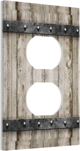 Vista 21 de Placa de pared eléctrica de 1 gang sin dispositivo en blanco, bohemio naranja vintage años 70 60s beige amanecer puesta de sol mediados de siglo