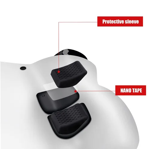 Vista 4 de 4pcs Back Button forSteam Deck, Handle Grip Pads for Steam Deck Anti Skidding Soft Rubber Back Button Enhancement Set Button Protection Kit for