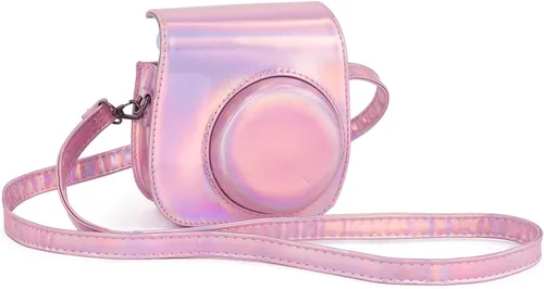 Vista 9 de Instant Mini 12 Funda Protectora para Cámara para Fujifilm Instax Mini 12/11, Funda de Cámara de Cuero PU Premium con Bolsillo y Correa Removible