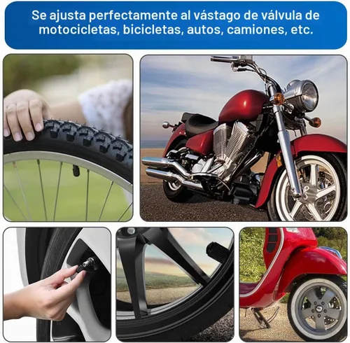 Vista 3 de La versión mejorada tiene tapas de vástago de válvula de neumático con anillo de sellado (12 piezas, negro)