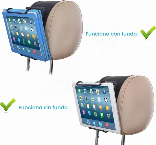 Vista 6 de TFY Soporte para reposacabezas de coche ajustable en ángulo para tabletas