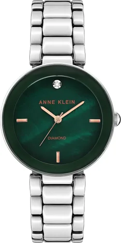 Vista 12 de Anne Klein Reloj de pulsera con esfera de diamante genuino para mujer
