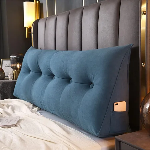 Vista 11 de Almohada triangular grande de cuña de lectura, cabecera de dormitorio, respaldo de cama con soporte de posicionamiento, cojín de descanso de cama