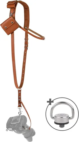 Vista 10 de C Coiro Leather Camera Strap for One Camera Professional Single Leather Harness Shoulder Strap Quick Release
