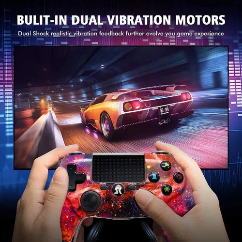 Vista 6 de for PS4 Controller Wireless, Controller Gamepad Compatible with Playstation 4SlimProPCAndroidMac with Dual Vibration,6-Axis Motion Control,3.5mm