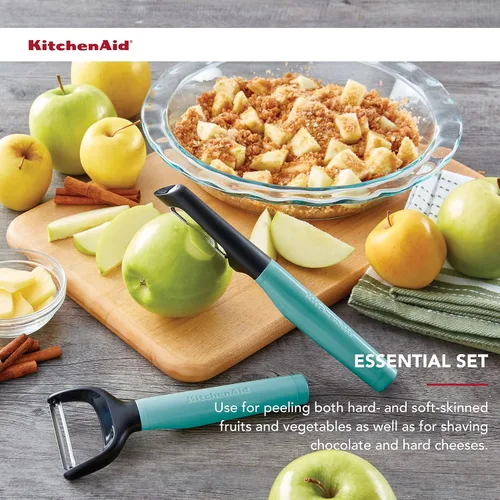 Vista 3 de KitchenAid Universal Euro Y Pelador, Juego De 2, Aqua